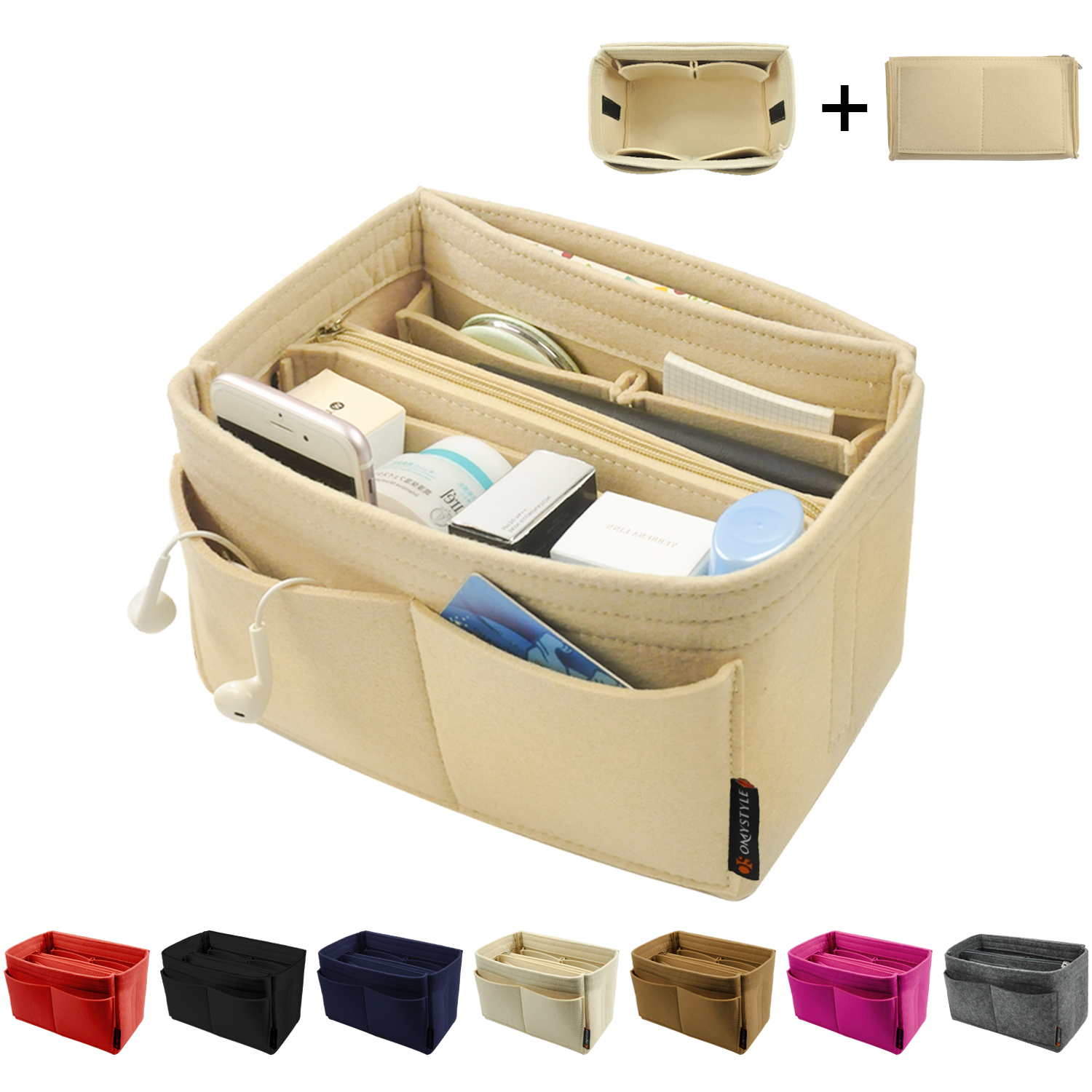 OMYSTYLE Purse Organizer Insert, Handbag & Tote Organizer, Bag in Bag,  Perfect for Speedy Neverfull and More2